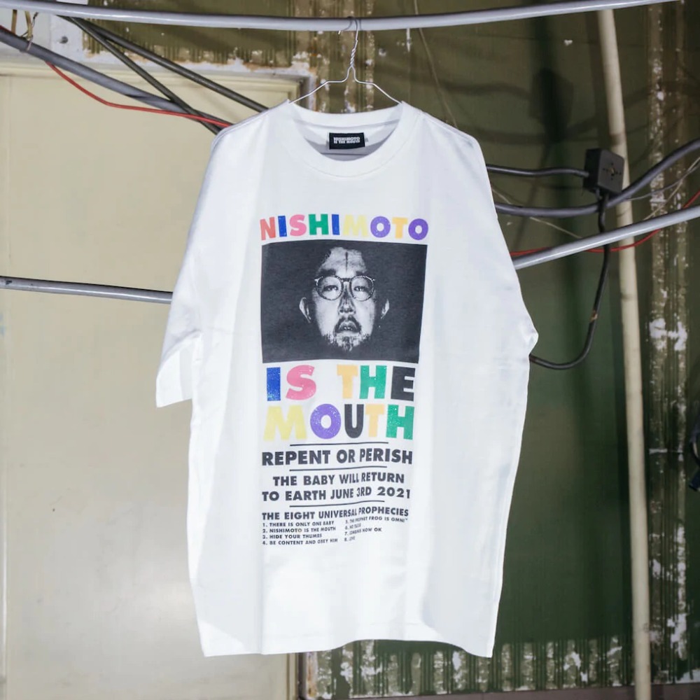 NISHIMOTO IS THE MOUTH CLASSIC TEE (GLITTER) WHITE