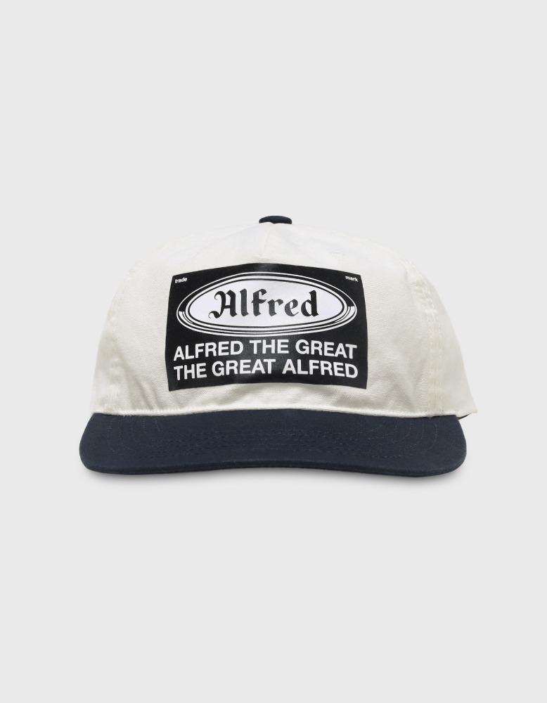 ALFRED FRED STICKER CAP (WHITE/NAVY)