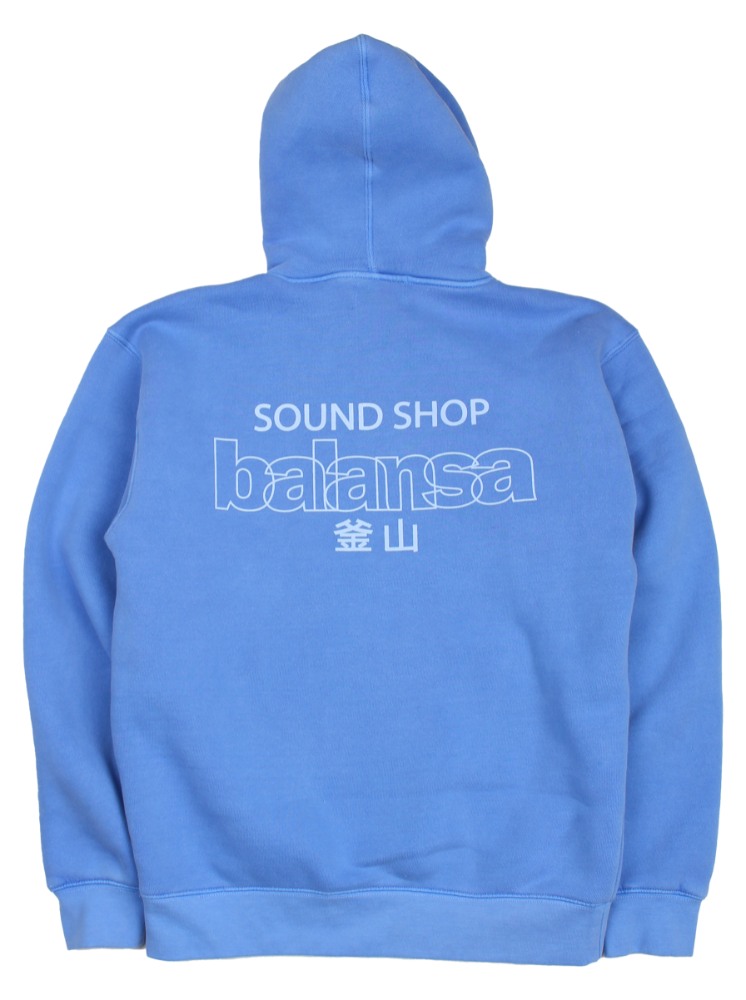 ssb logo Garment dyeing hoodie blue