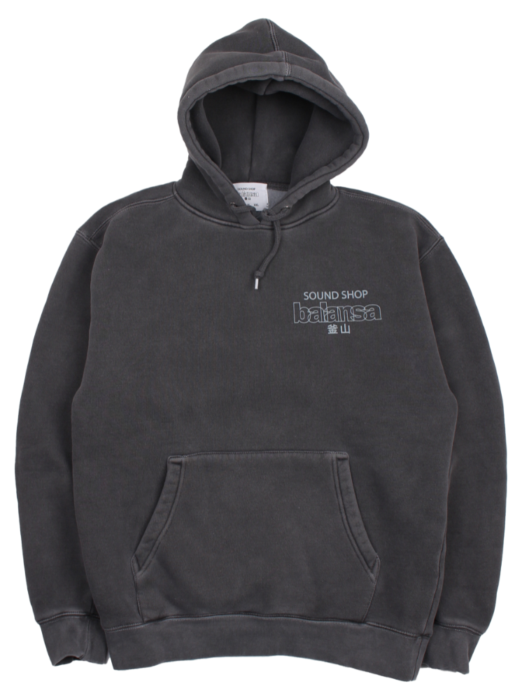 ssb logo Garment dyeing hoodie black