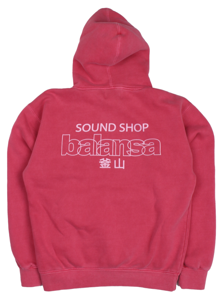 ssb logo Garment dyeing hoodie red