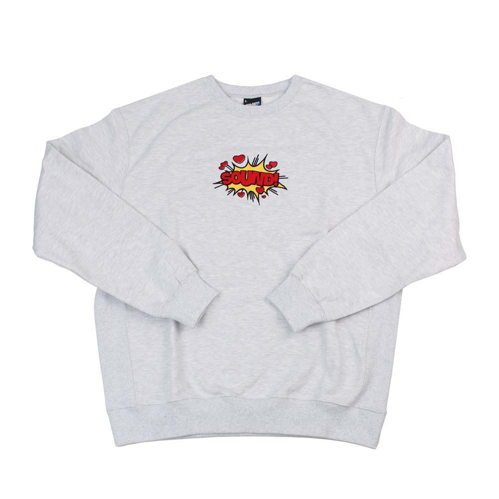 Red Comic Sound Sweatshirt(ash gray)